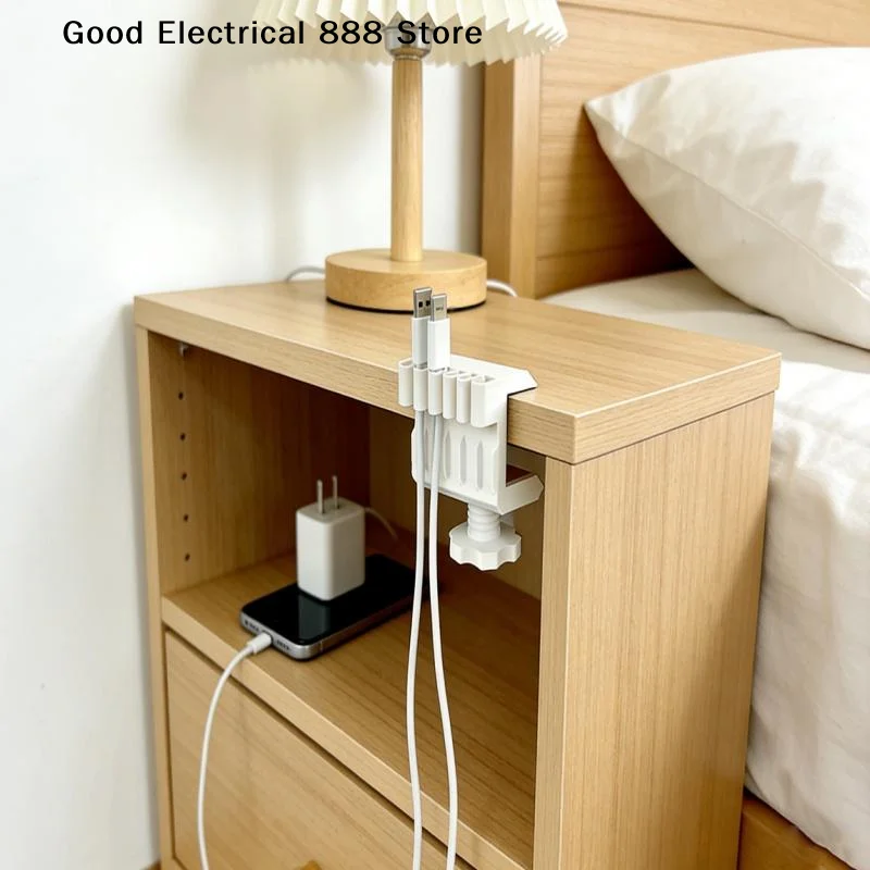 【G】3D Printed Pla Eco-Friendly Material Desktop Data Cable Clip, Desktop Traceless Cable Management And Organization Tool