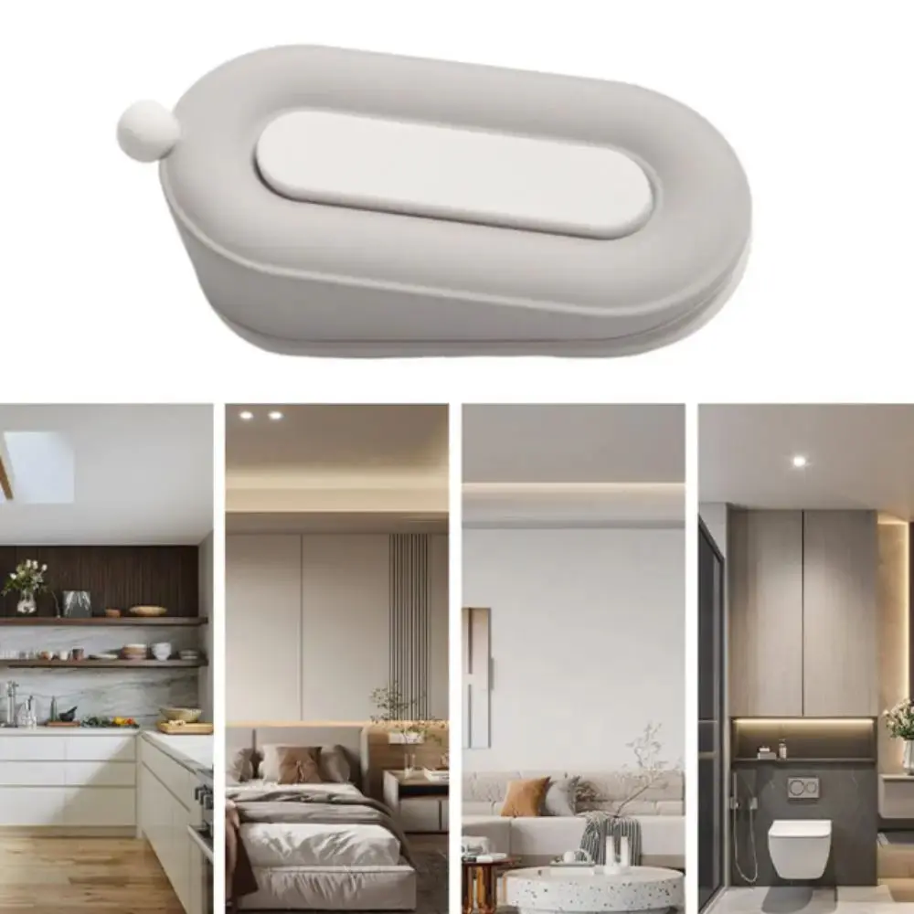 トップセーフティ 取り外し可能なドアストッパー ドーナツ型 吸引デザイン ドアストッパー ウェッジタイプ 粘着ベース 耐風マット 家庭用