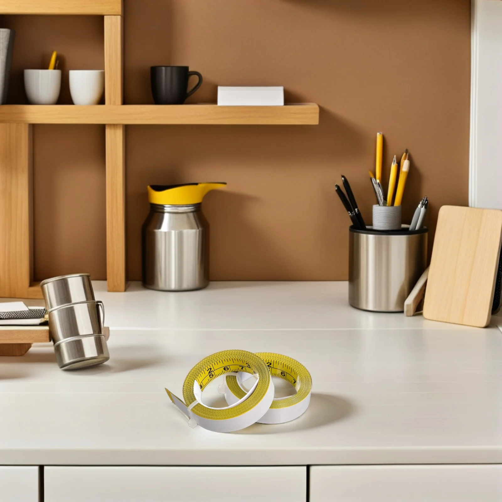 

Steel Self Adhesive Measuring Tape 118 Inch Dual Units Ruler for Engineering Sewing Craft Projects Stick on Surface