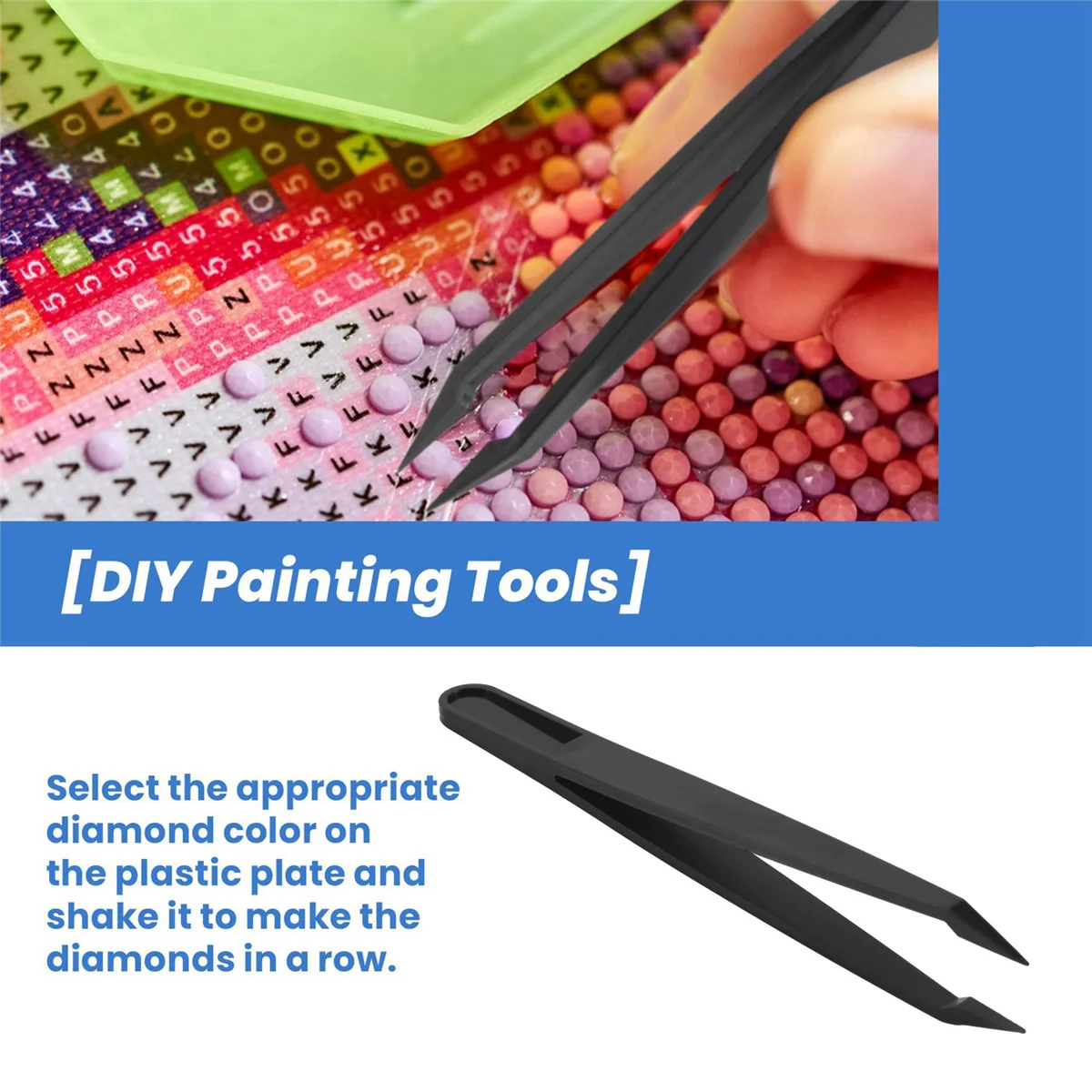 

Tools 21Pcs Tool Kit Tray Sticky Pen Tweezers DIY Craft