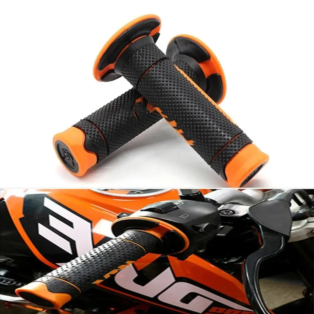 Non-slip Motorcycle Rubber Handle Bar Black Orange Part Cover Grip for KTM 125 200 250 350/XC-W 400/EXC 400/EXC-R/EXC-F