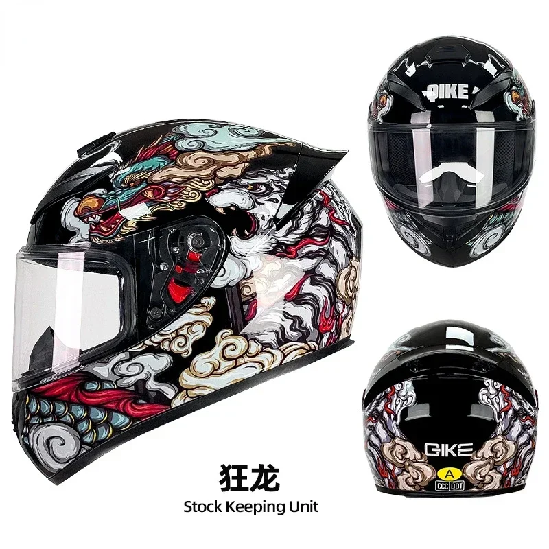 Motorcycle Helmet for Men and Women All-season Personalized Car Safety Helmet All-season Knight Motorcycle Helmet