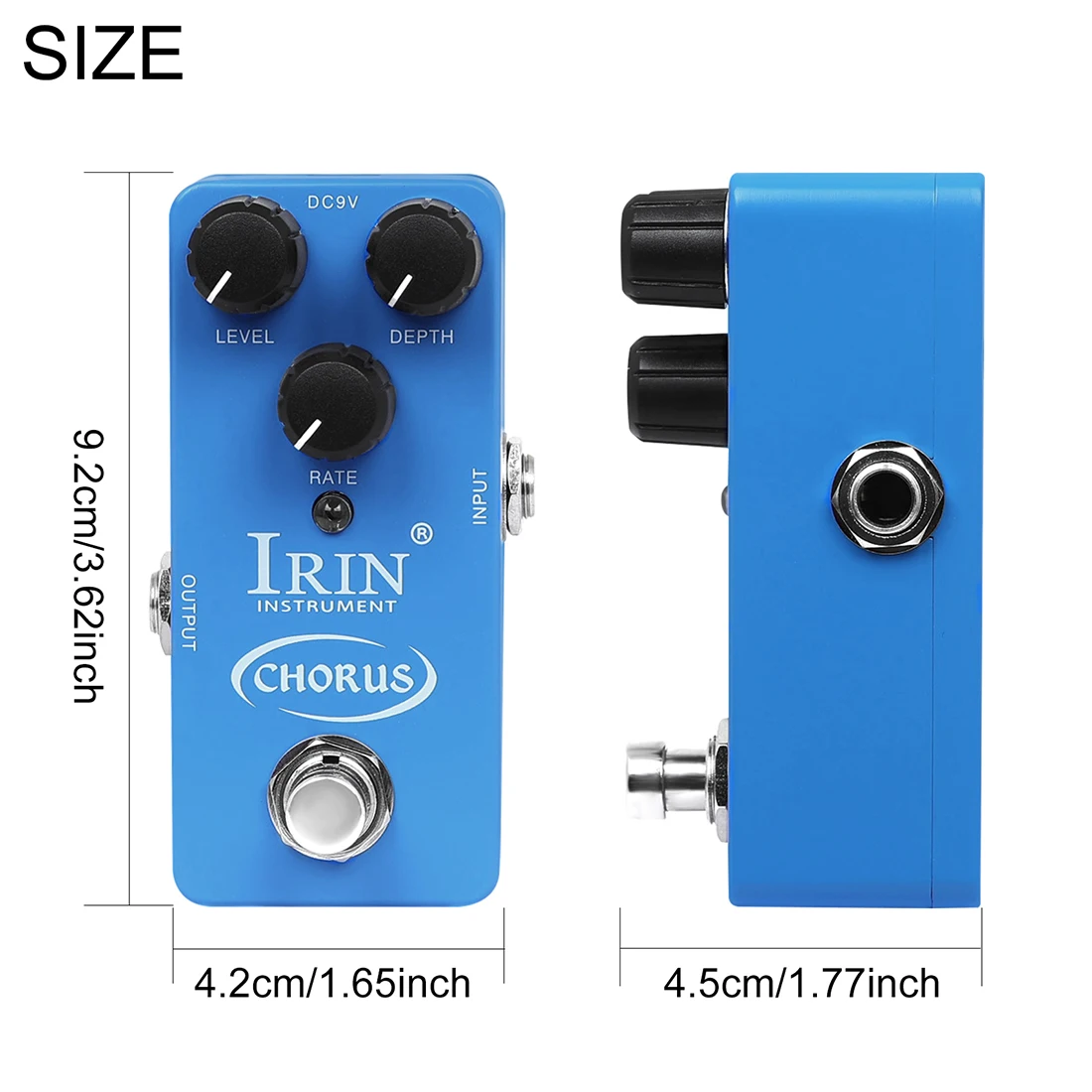 IRIN RS Series Guitar Effect Pedal with Aluminium Shell Pedal Effect Vintage/Distortion/BASS FAZZ/Chorus/FACTOR WAH Effects