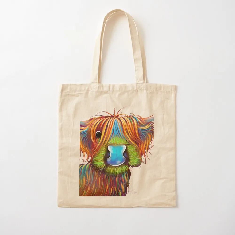 HiGHLaND CoW PRiNT SCoTTiSH ' STaNLeY THe TaRTaN Coo ' BY SHiRLeY MacARTHuR Tote Bag