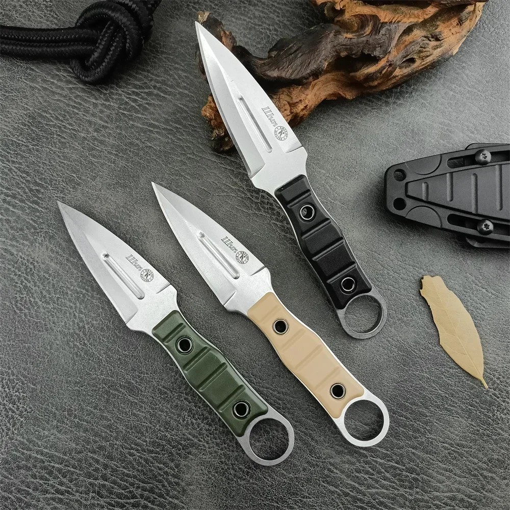 KIZLYAR Russian Military Fixed Blade Knife 8Cr13Mov Steel Blade Tactical Combat Outdoor Hunting Everyday Carry Tool with Sheath