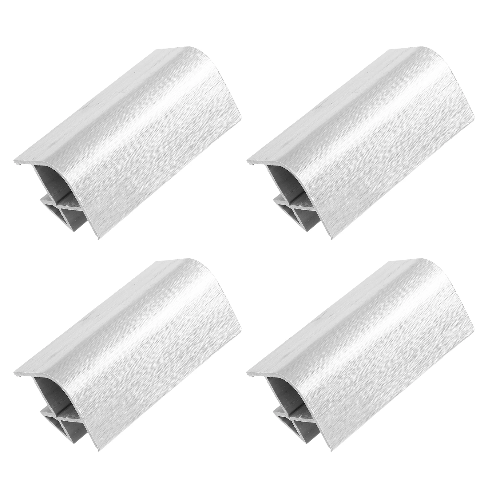 

4Pcs Cabinet Corner Protector Silver Plastic 90Degree Kick Strip Gap Filler Waistline Baseboard Border Water Isolation Long