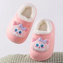 Inverno Kid Baby Boy Girl pantofole neonato Cartoon Bear antiscivolo Home indoor Shoes Thick Warm Children Plus Fleece Shoes Slipper