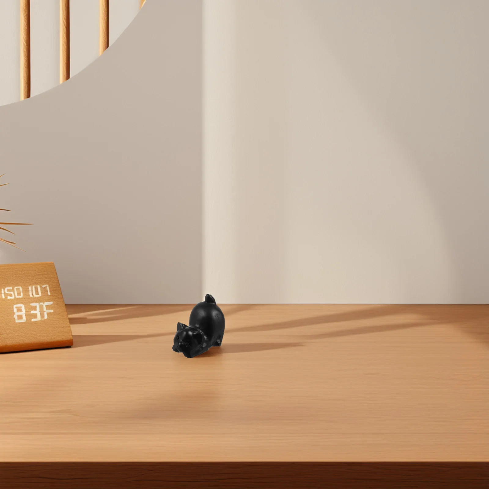 

Hand Carved Obsidian Cat Crystal Sculpture Natural Gemstone Feng Shui Money Cat Sculpture Home Decor Positive Energy