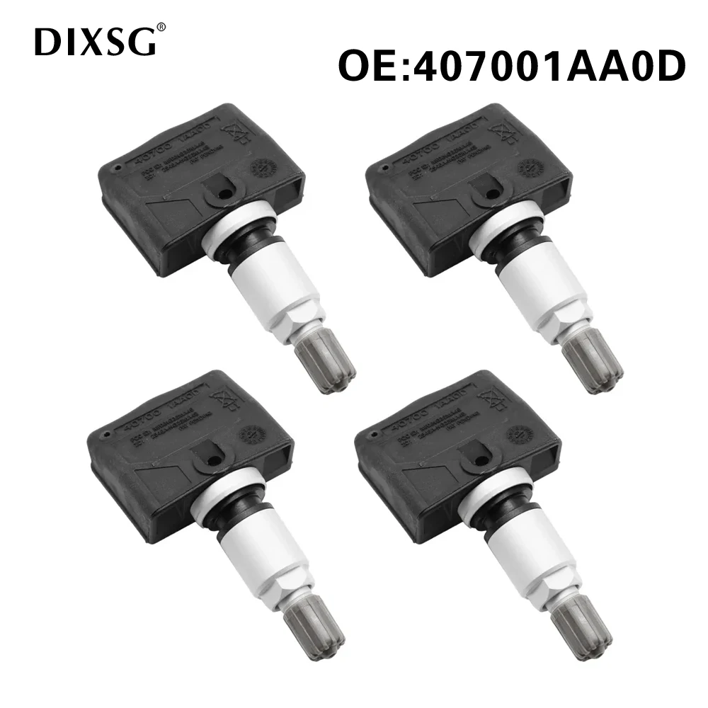 Sensor do monitor de pressão do pneu, TPMS 315MHz, Nissan Titan, Murano, Pathfinder, Armada, Frontier, Cubo 40700-1AA0D, 407001AA0D, 4pcs