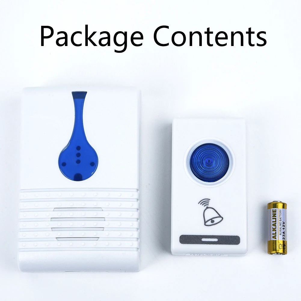 Kit campanello intelligente di sicurezza per campanello senza fili per campanello per porta meccanico autoadesivo per hotel Home Office alimentato da batterie AAA