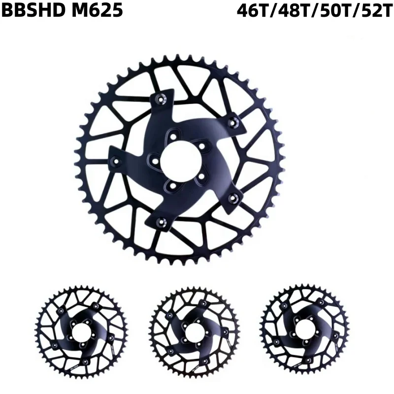 GUSTAVO Electric Bike Chainring Compatibility BAFANG BBSHD M625 1000W Mid Drive Motor 46T/48T/50T/52T