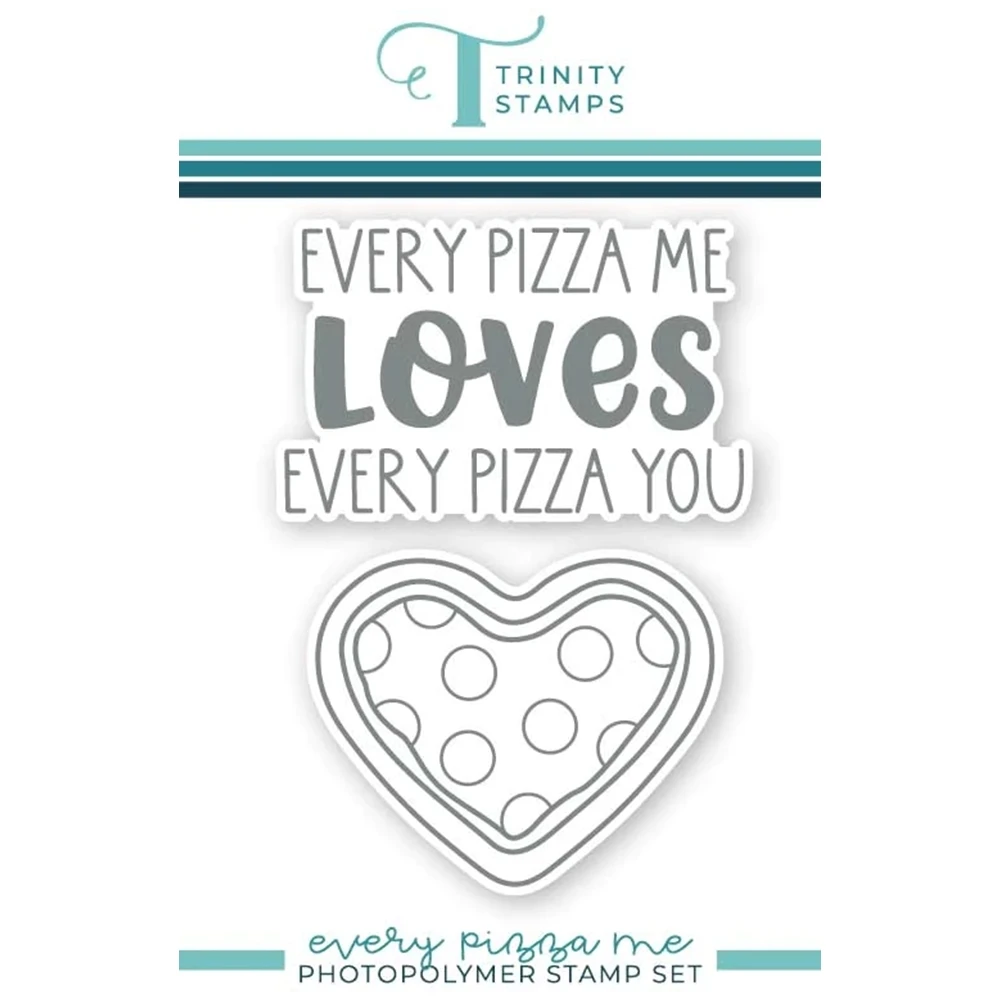 New 2024 Every Pizza Me Valentine's Day Cutting Dies Clear Stamps Set Scrapbooking For Paper Making Frame Card