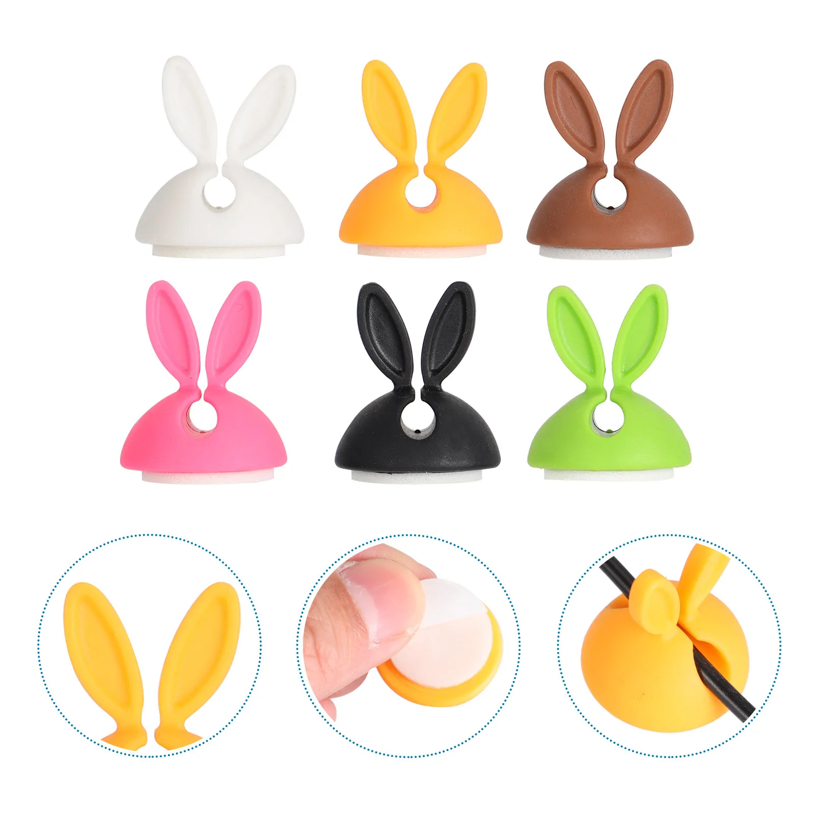 12Pcs Silicone Cable Clips Holder for Desk Organization Colorful Wire Management Tool Easy Install Remove No Residue Clean Tidy