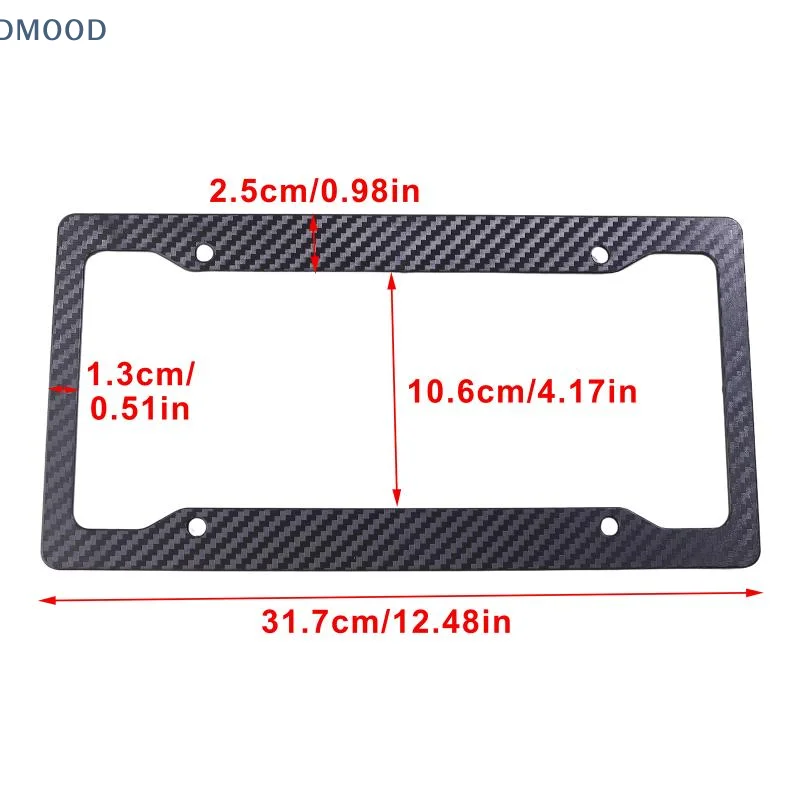 

[M]1/2Pcs Universal License Plate Frame Carbon Pattern Plastic License Plate Frame Bracket With Standard Screw Kits