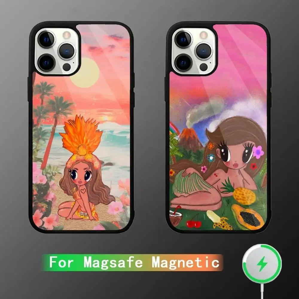 

K-Karol G Tropicoqueta Phone Case For iPhone 16,15,14,13,12,11,Pro,Max,Plus,Mini,SE New Magsafe Magnetic Wireless Charging