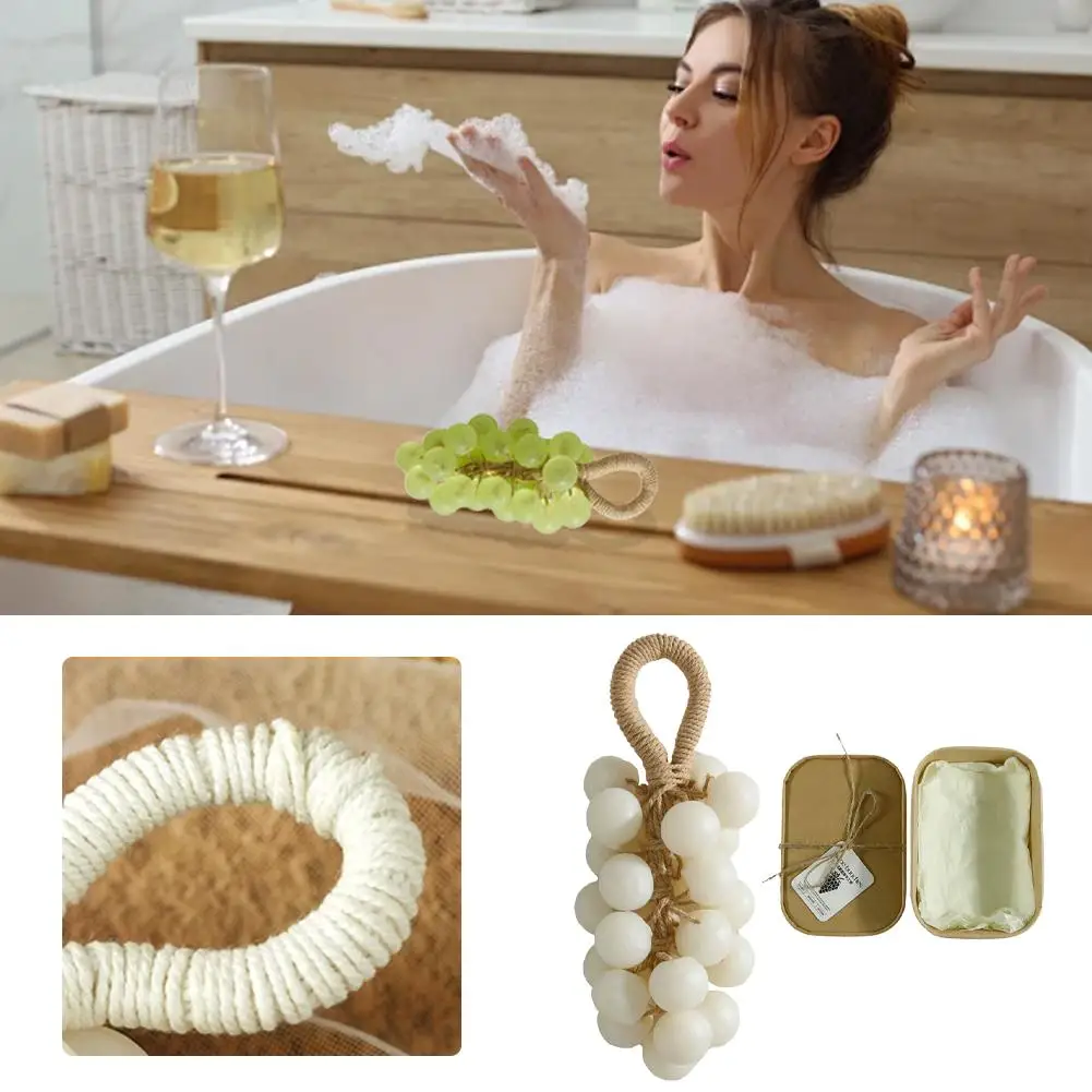 العنب اليدوية الصابون اليدوية DIY كريستال العنب الصابون قلادة الإبداعية اليدوية المكونات الطبيعية للمنزل العطر صديق هدية