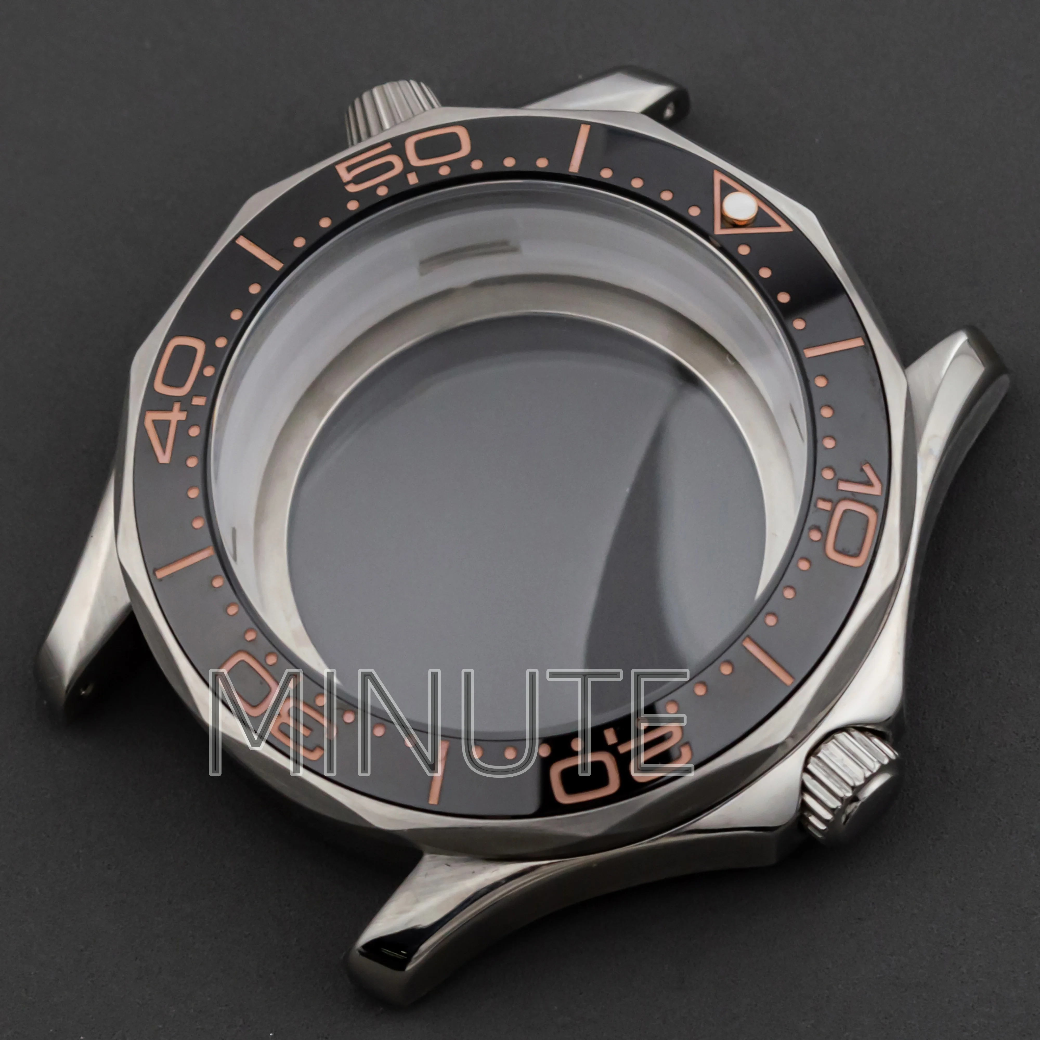 

NH35 Case for Seamaster 300 Men Watches 100m Waterproof Stainless Steel 41mm Watch Case+Bezel Suitable for NH35 NH36 Movement