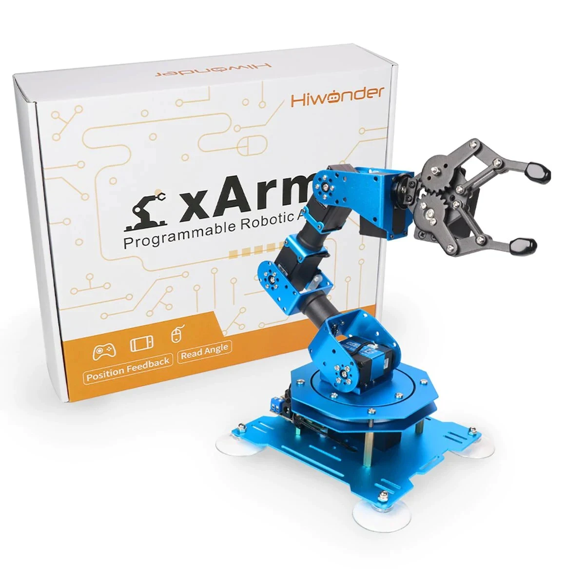 xArm UNO 6DOF Roboterarm, mechanischer Arm (montiert/unmontiert), mit Sekundärentwicklungssensor-Kit für Arduino