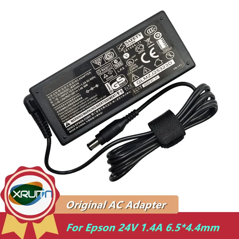 

24V 1.4A 1.3A 1.37A A441H A291E Original AC Adapter for Epson Scanner & Printer J143A 2480 3590 4490 V500 V550 GT-1500/GT-2500