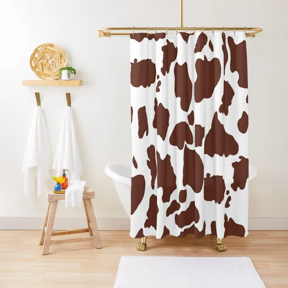 

Brown cow skin pattern Shower Curtain Anime Bathroom Shower Waterproof Bathtub For Bathrooms With Beautiful Designs Curtain