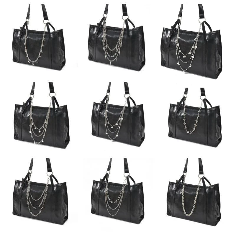 Multi-layer Silver Metal Purse Chain Straps Fashion DIY Replaceable Accessory for Shoulder Crossbody Handbags view 6