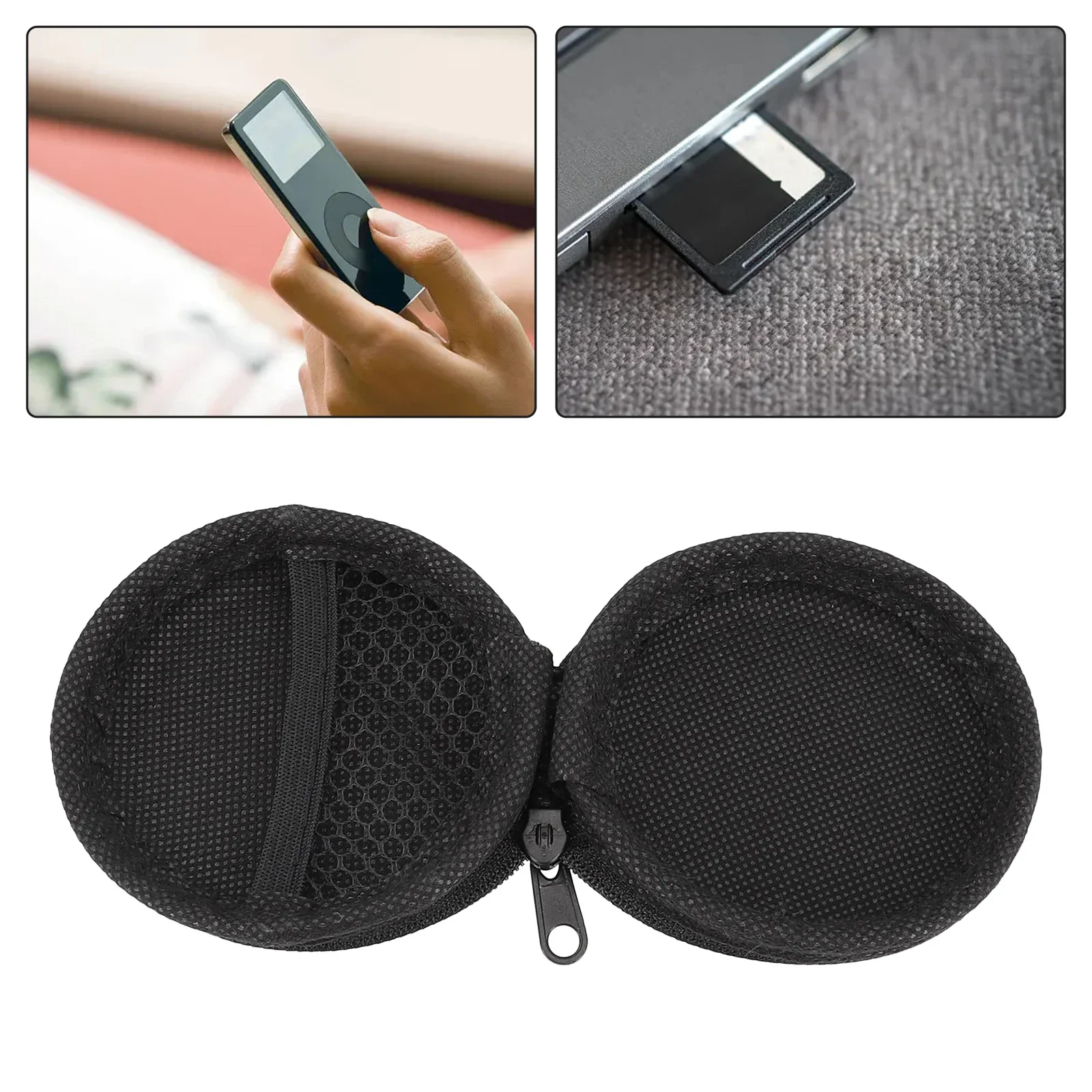 Útil Prático Fone De Ouvido Caso Titular Saco, Acessórios Portáteis Carregando para Headphone, Earbuds Hard Box, Zip Box