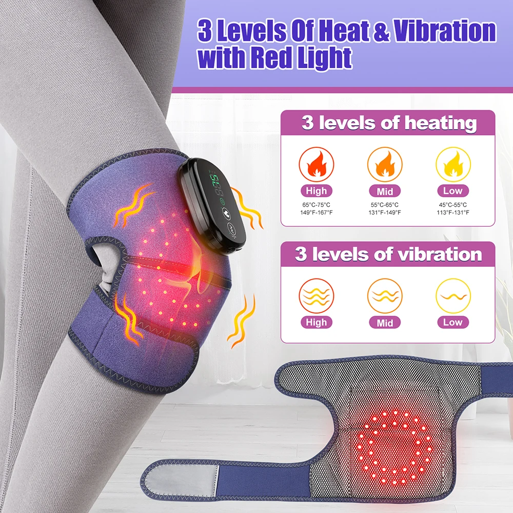

Electric Heating Knee Massager Joint Elbow Knee Pad Shoulder Pad Vibration Knee Brace Shoulder Massage Health Care