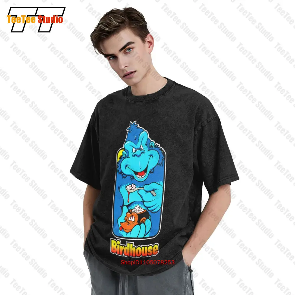 تي شيرت Steve Berra Monkey Brains Birdhouse Skateboards عتيق كبير الحجم 0RSA