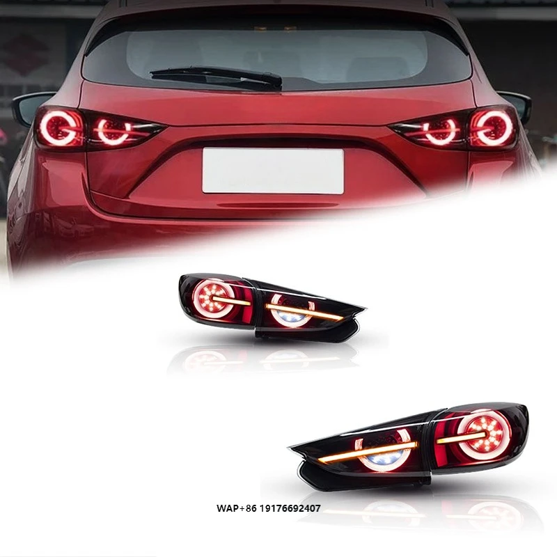 

FT Car Lights ForMazda 3 Axela Hatchback Taillights 2013-2019 LED Tail Lamp Dynamic Turn Signal Light Car Taillights Assembly