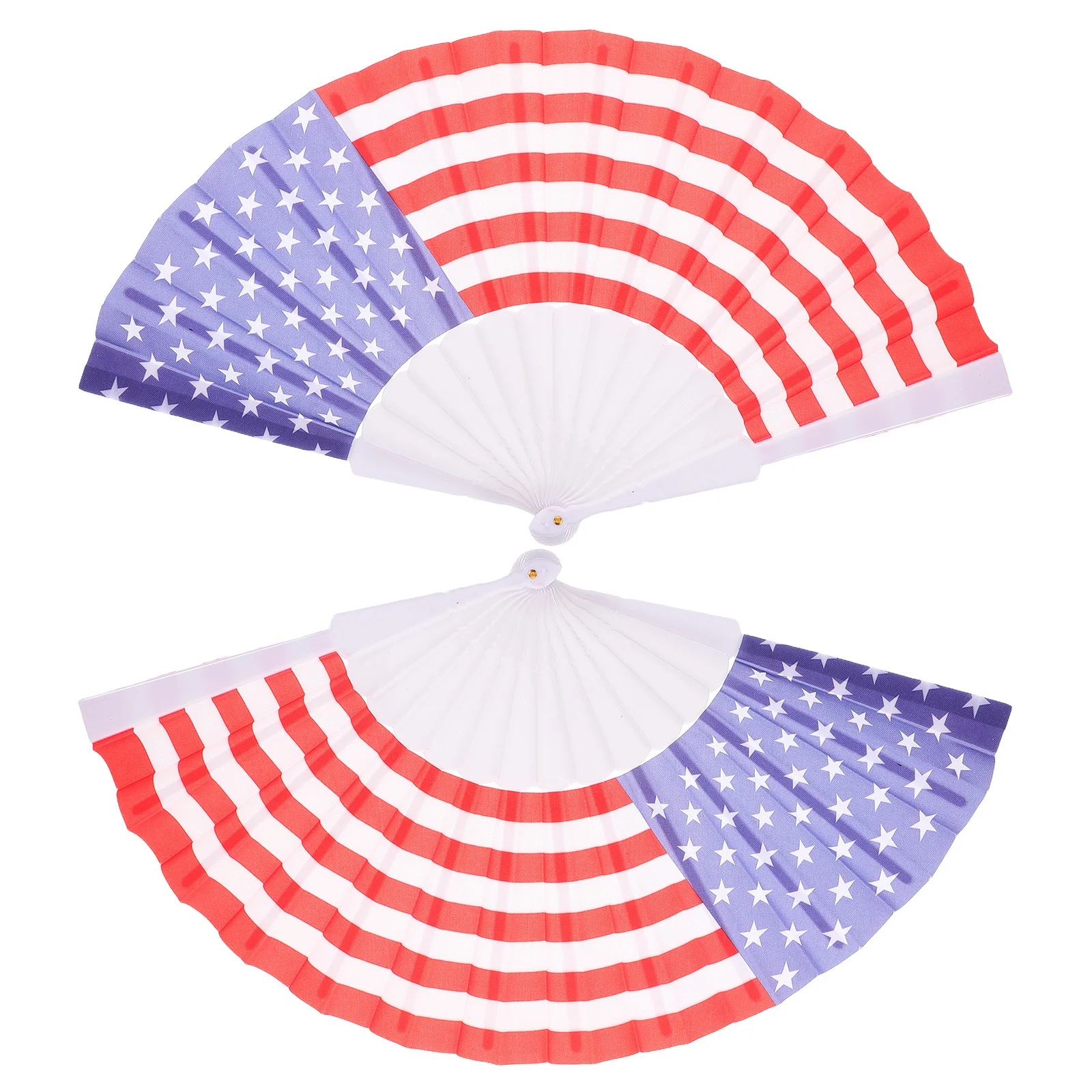 

2pcs Independence Day Fans Patriotic American Flag Design Foldable Hand Fan For July 4Th Party Memorial Day Parade Wedding
