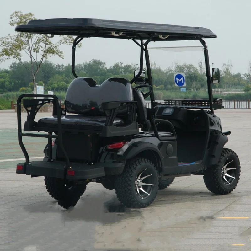 2024 Hot Selling 5kW Agricultural Civil Off-Road Electric 6 Seater Golf Cart Solar Panel Golf Cart with Four Wheel Drum Brakes