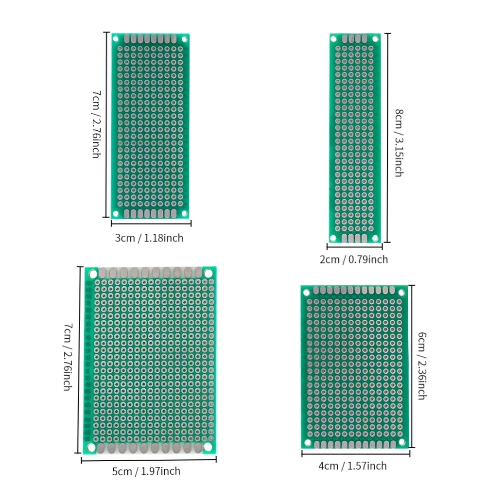 20PCS Universal PCB Board Prototype Circuit Boards 5x7cm 4x6cm 3x7cm 2x8cm Single Sided DIY Circuit Board Kit for Arduino DIY