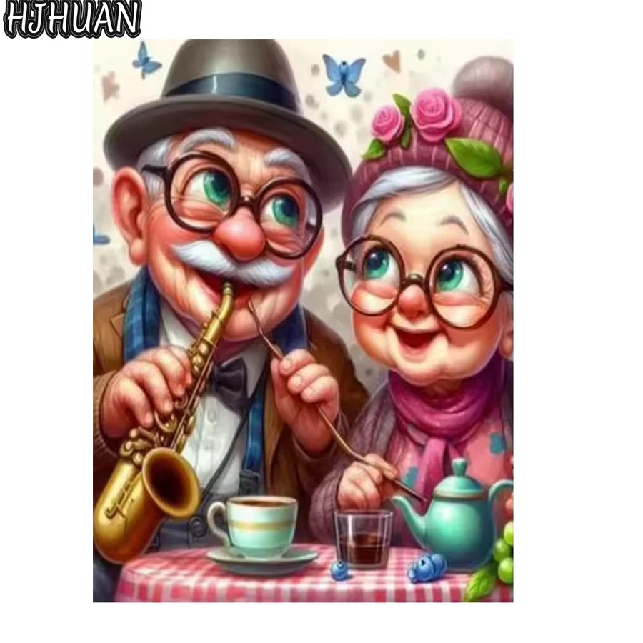 

3d Diy Алмазная картина Мультфильм старик Вышивка крестиком Полный квадратный/круглый Алмазная вышивка Мозаика Набор HD Качество Продукт ручной работы