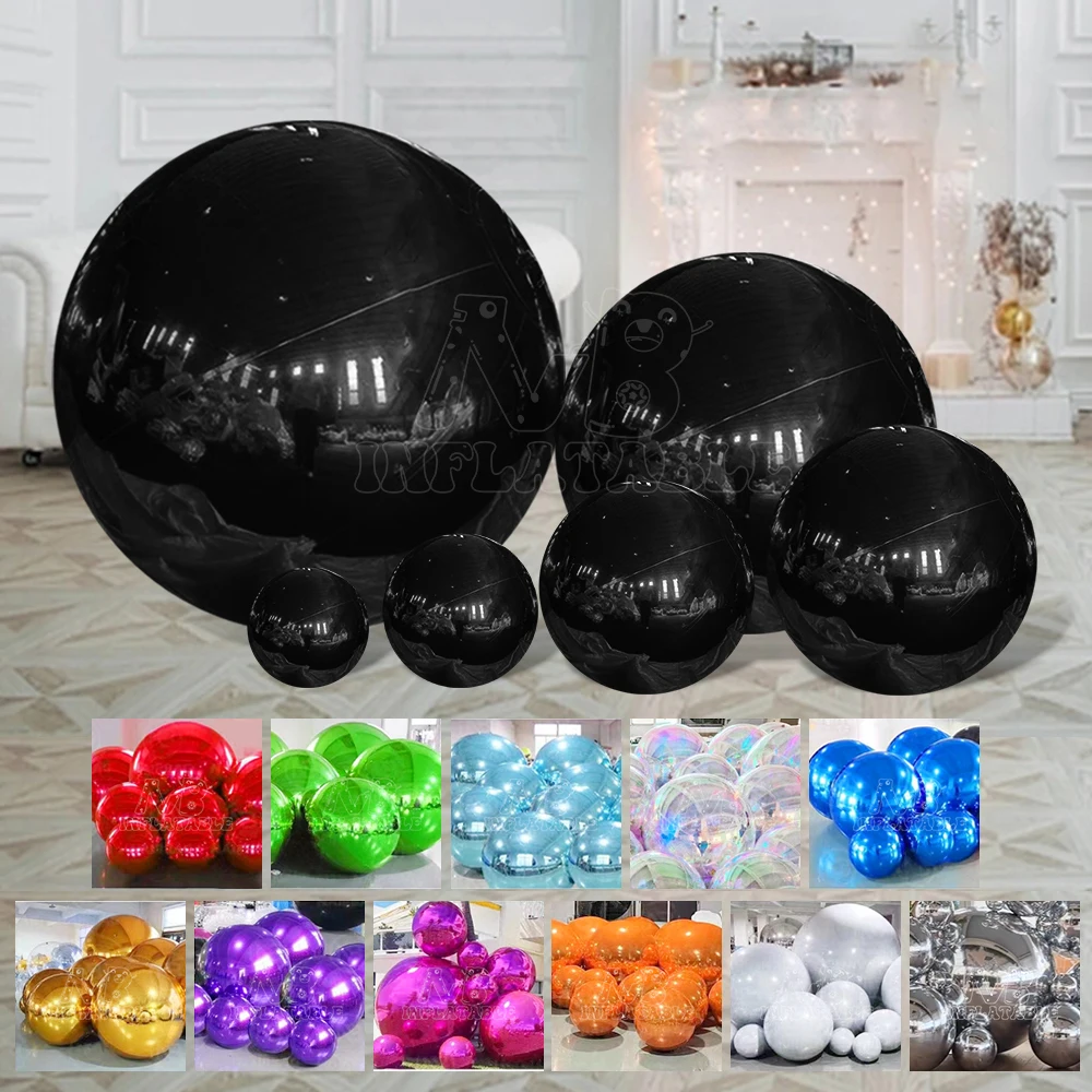 Giant Inflatable Mirror Ball, 120cm Reflective PVC Sphere, Indoor Outdoor Party Decoration, Event Disco Ball