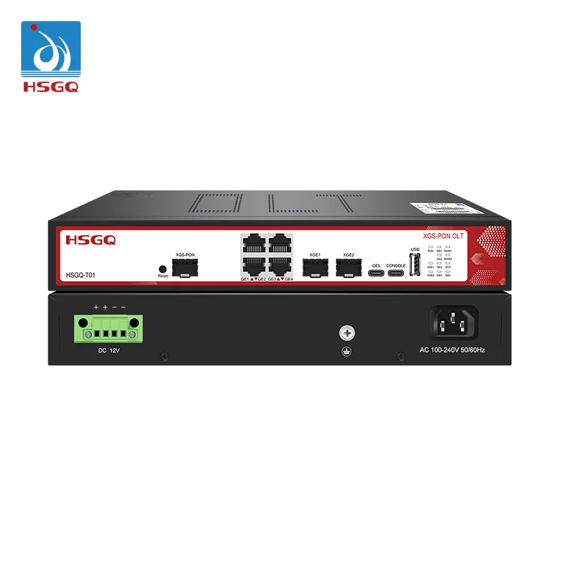

HSGQ-T01 Новый дизайн, источник питания AC+DC, 1 порт XGPON XGSPON, 10G OLT, оптоволоконное оборудование XGS-PON OLT