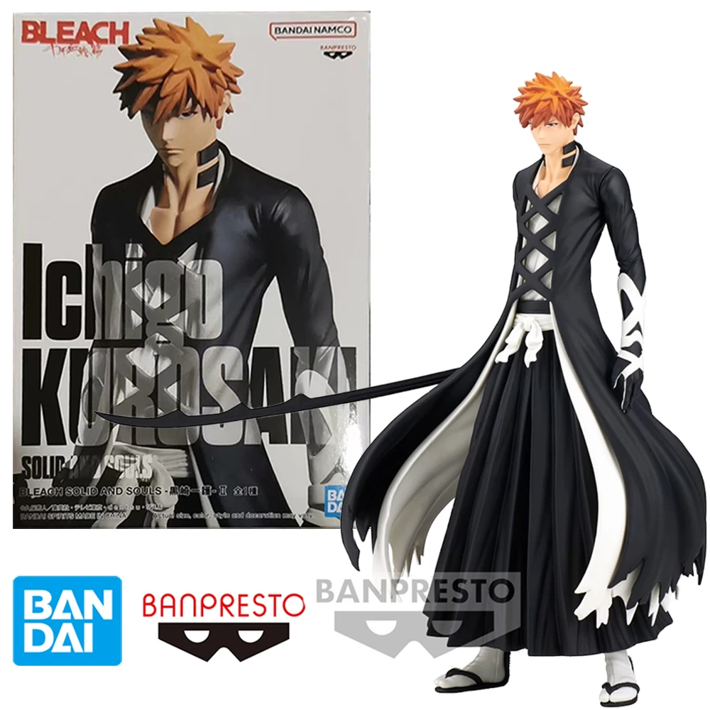 

Bandai Namco Banpresto Ichigo Kurosaki 2 Bleach Solid and Souls 17Cm Anime Original Action Figure Model Kit Toy Gift Collection