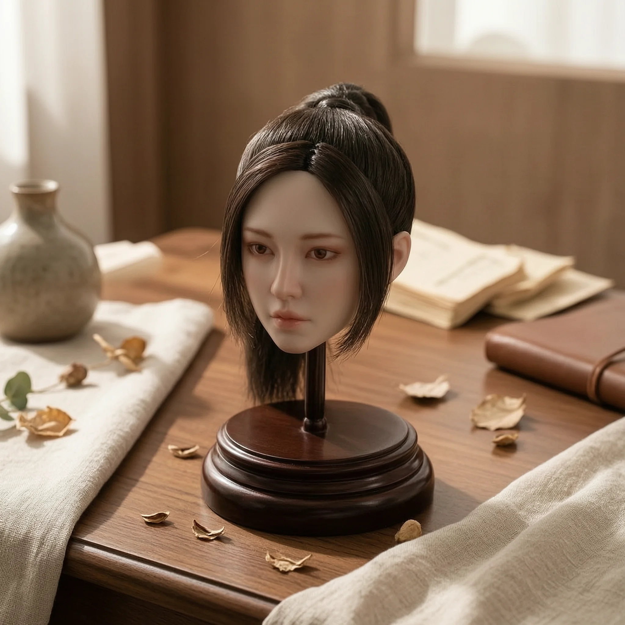 

1/6 Female Head Head Piece 12 Inch Female Figure Head Realistic Face Brand New for Collecting
