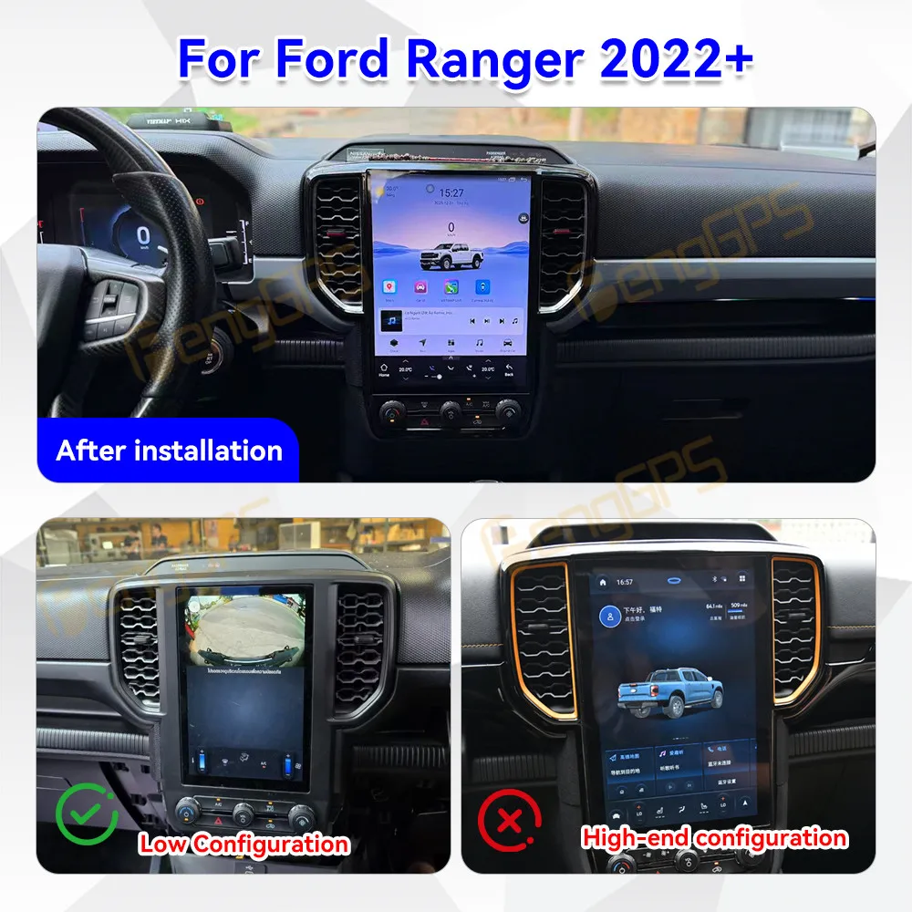 Android 14 CarPlay 12.1 Inch Car Radio For Ford Ranger 2022+ Car GPS Navigation Multimedia Player Auto Radio Tape Head Unit
