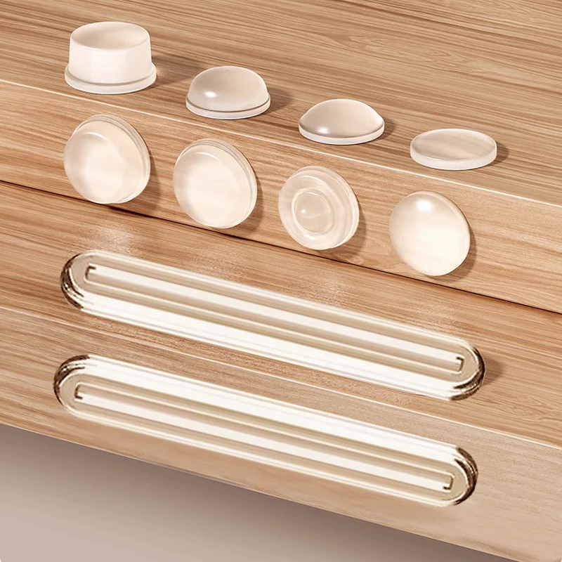 Silicone Door Stopper Handle Bumpers Stickers Adhesive Anti-collision Mute Furniture Refrigerator Door Cabinet Protective Pads