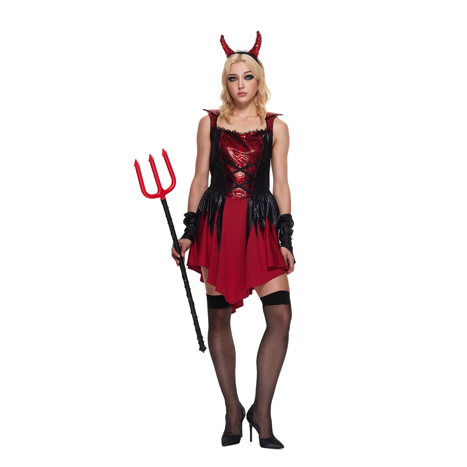 Women Devious Demoness Halloween Costume Adult Vampire Scorpion-Hearted Fancy Dress Carnival Easter Purim suit