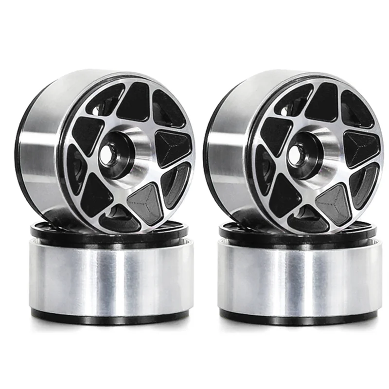 

4 шт., 1,0-дюймовый металлический обод ступицы колеса с бусинами для 1/18 1/24 RC гусеничного автомобиля TRX4M, обновленные детали, аксессуары