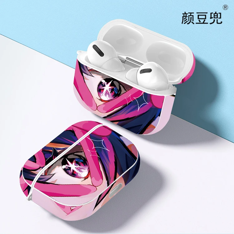 

OSHI NO KO Case Anime Hoshino Ai For Apple AirPods 2 1 Case Black Silicone Protective Cover for AirPods Pro2 Cases For AirPods3