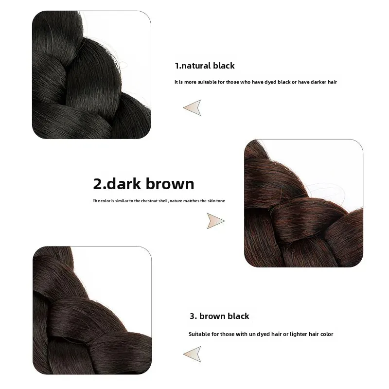 المرأة طويلة جديلة شعر مستعار ذيول قرية فتاة العروس الظل استوديو ضفائر شعر وهمية الألياف الآسيوية الذيل ملحقات النمط الصيني #4