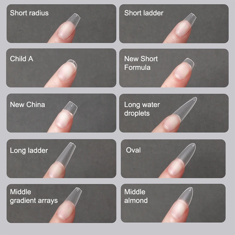 

100PCS/Box False Nails Press On Nails Coffin Artificial Nails Clear Fake Nail Tips For Extension Manicure Tool