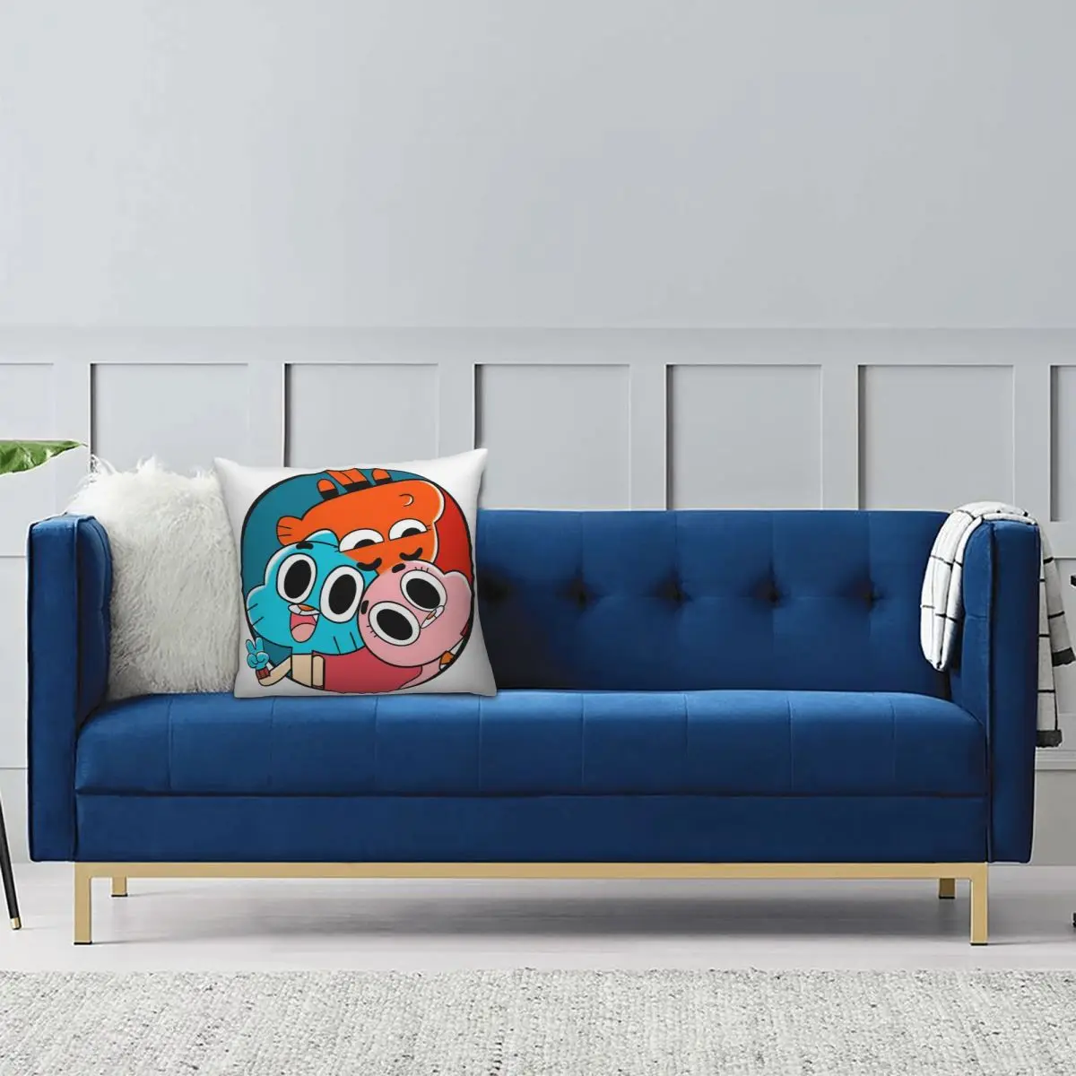 The Amazing World Of Gumball Anime Square Pillowcase Pillow Cover Cushion Decor Comfort Throw Pillow for Home Sofa