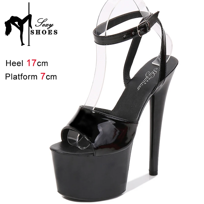 Super High Heels 2023 Summer New Style Fish Mouth Buckle Fashion Open-toe Ankle Strap Sandals Women Platform Party Wedding Shoes