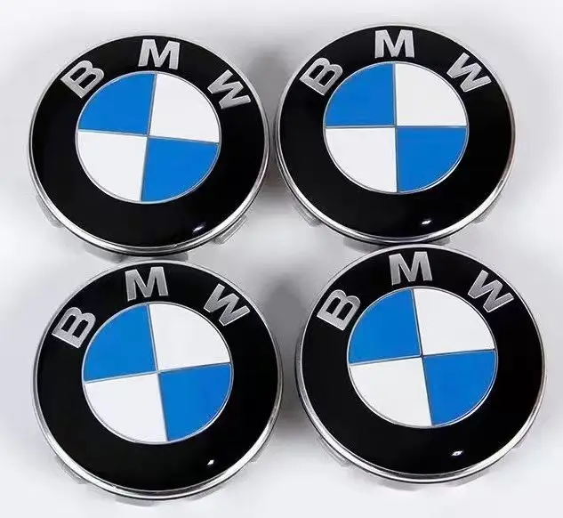 56 مللي متر/68 مللي متر 4-قطعة BMW محور العجلة غطاء مركزي غطاء حماية شارة تعديل ، مناسبة لسيارات BMW X5 X3 E39 F25 E60 F15 F35 F18 #5