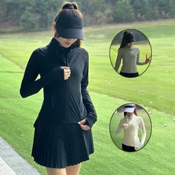 SG Ladies Sunscreen Coat Zip Stand Collar Jacket Spring Summer Sports Long Sleeve Shirt Windbreaker Ladies Thin Golf Wear