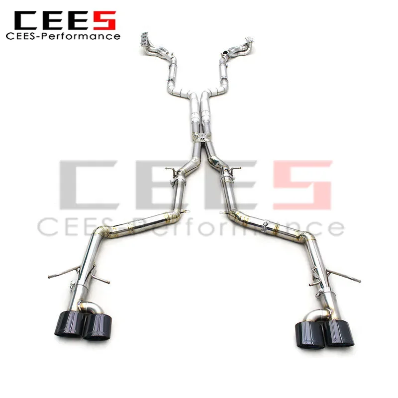 CEES Straight X Pipe Exhaust for Mercedes-Benz C63 AMG W204 6.2L 2011-2015 Catback Racing Pipes C63 Sport Exhaust System