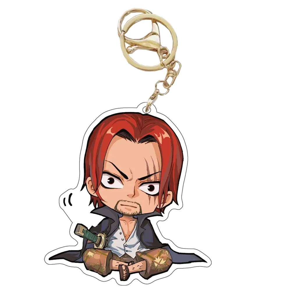 Anime Figure ONE PIECE Nami Boa Hancock Nika Monkey D. Luffy Buggy Marshall D Teach Shanks Acrylic Keychain Bag Pendant 5cm Gift